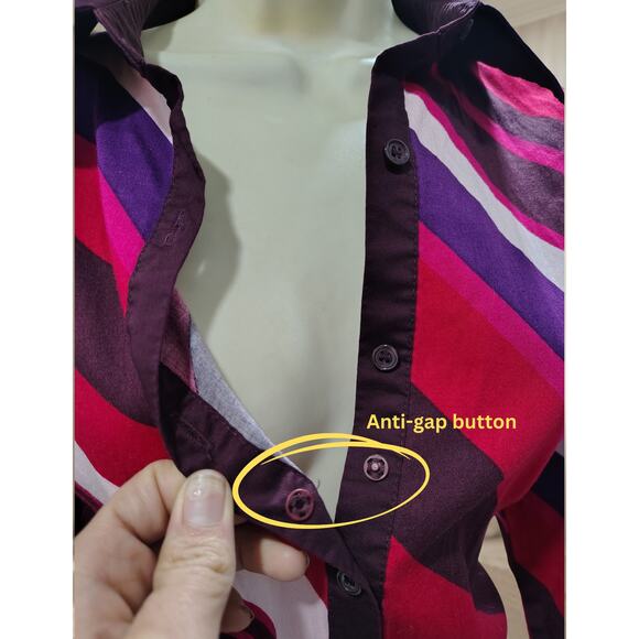 7TH AVE NEW YORK & COMPANY Women's Button Top Sz M / Medium - Picture 2 of 4